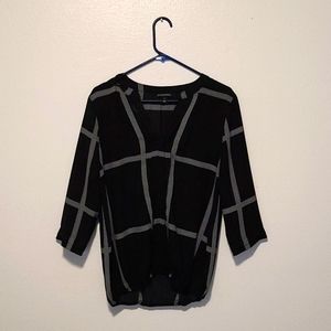 Formal black top with half sleeves